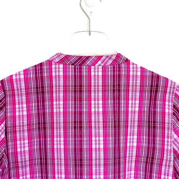 ANCHOR BLUE Pink Plaid Top Size Large - Picture 4 of 6